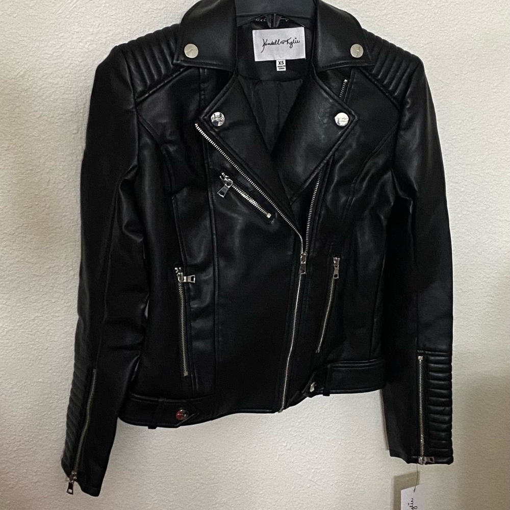 Kendall + Kylie Women’s Faux Leather Moto Jacket XS